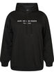 Sweatshirt with hood and print, Black, Packshot image number 0