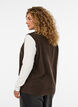 Knitted vest with decorative buttons, Brown, Model image number 2