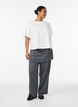 Straight fit trousers with skirt, Dark Grey, Model image number 0