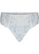 Lace g-string with a regular waist, Tofu w. blue, Packshot image number 0