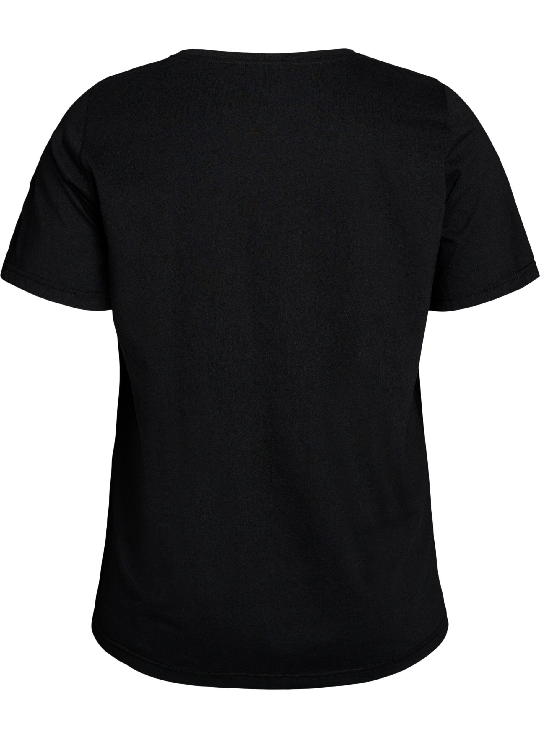Zizzifashion T-shirt with motif, Black, Packshot image number 1