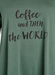 Short-sleeved nightgown in organic cotton, Green, Packshot image number 2