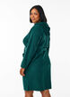 Morning robe with zipper and hood, Green, Model image number 2