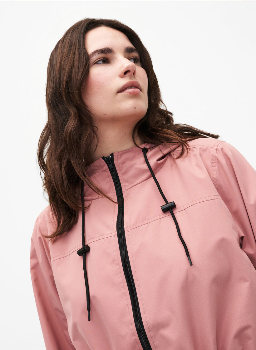 FLASH - Water-repellent parka with hood, Ash Rose, Model image number 2