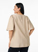Blouse with short, wide sleeves, Beige, Model image number 2