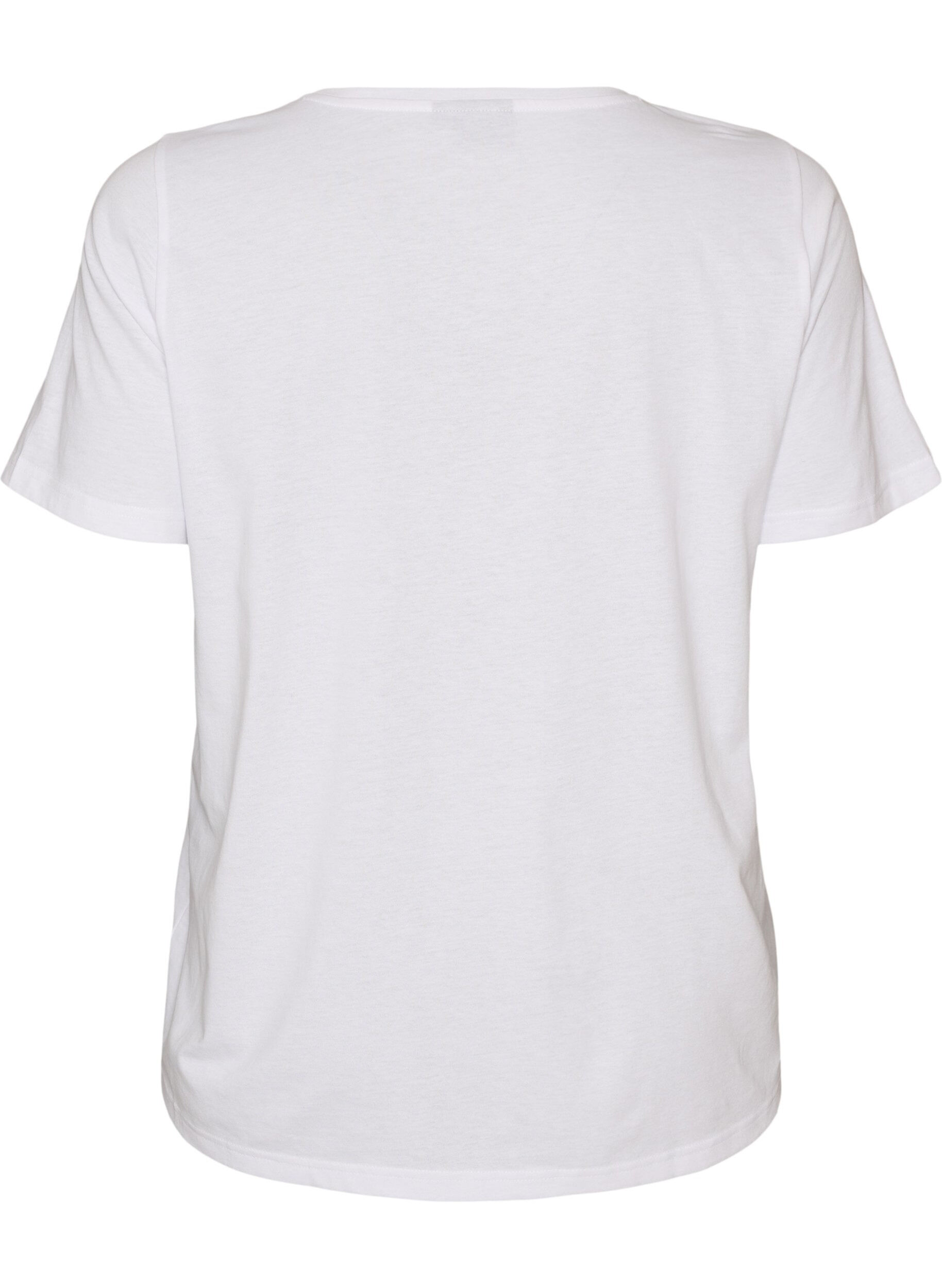 Zizzifashion T-shirt with motif, White, Packshot image number 1