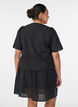 Blouse in broderie anglaise with button fastening, Black, Model image number 2