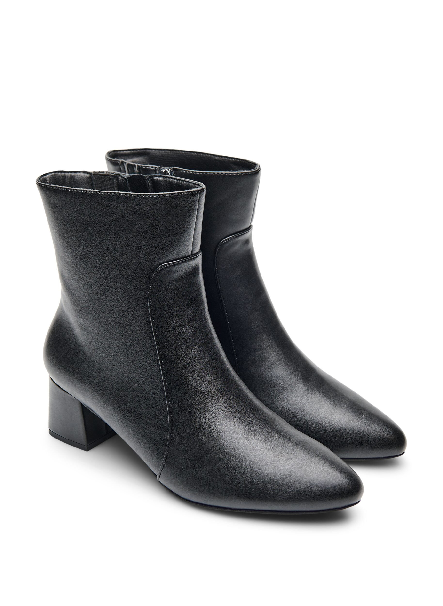 Zizzifashion Wide fit - Ankle boots with block heel, Black, Packshot image number 1