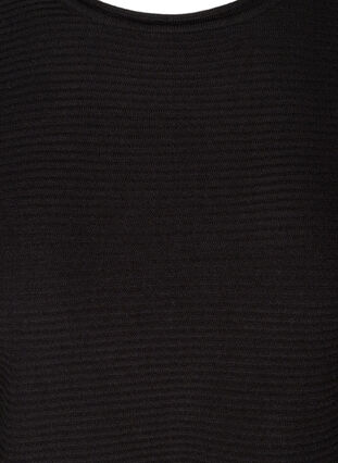 Ribbed knitted sweater with a round neck, Black, Packshot image number 2