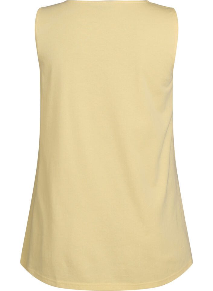 Cotton top with a-shape, Yellow, Packshot image number 1