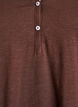 Long-sleeved t-shirt with V-neck and buttons, Brown, Packshot image number 2