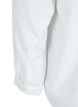 Long-sleeved shirt blouse with V-neck, Bright White, Packshot image number 3