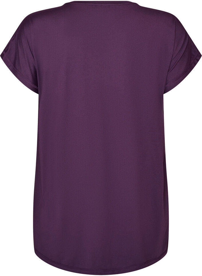 Long workout T-shirt, Purple, Packshot image number 1