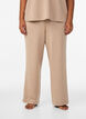 High-waisted lounge trousers with straight legs, Beige, Model image number 2
