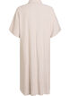 Shirt dress in linen and viscose with short sleeves, Beige, Packshot image number 1