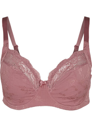 Figa underwired bra with lace, Wistful Mauve, Packshot image number 0