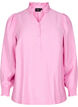 Blouse with ruffle collar, Pink, Packshot image number 0