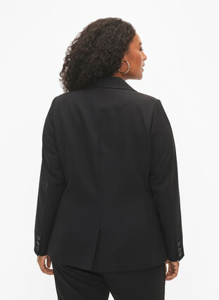 Blazer with a single button closure, Black, Model image number 1