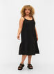 Solid cotton tie-dye dress, Black, Model image number 2