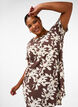 Dress with print and short sleeves, Brown, Model image number 3