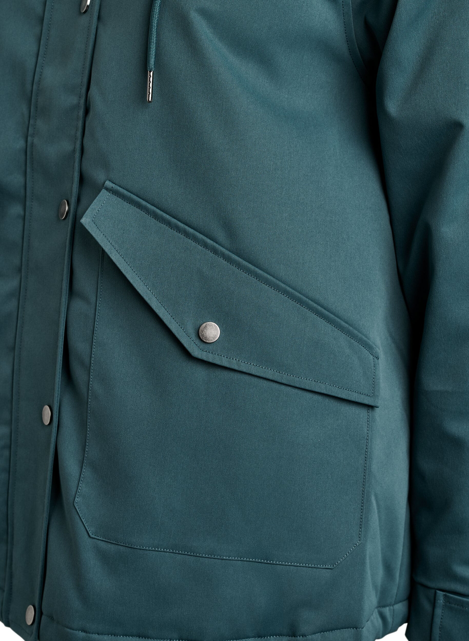 ZizzifashionPadded parka with a detachable hood, Green, Packshot image number 3