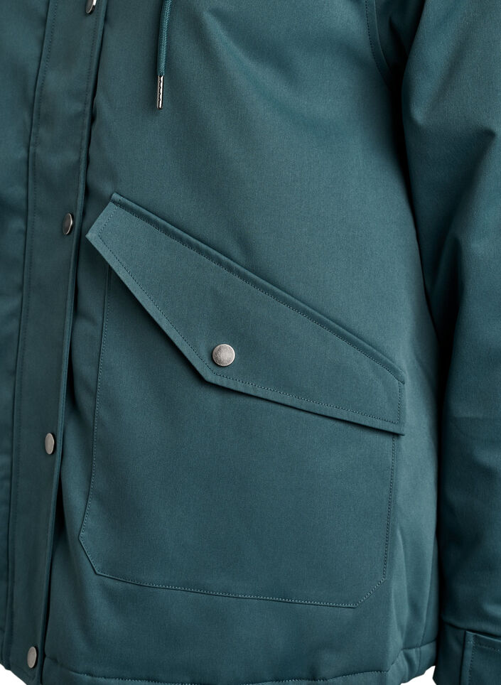 Padded parka with a detachable hood, Green, Packshot image number 3