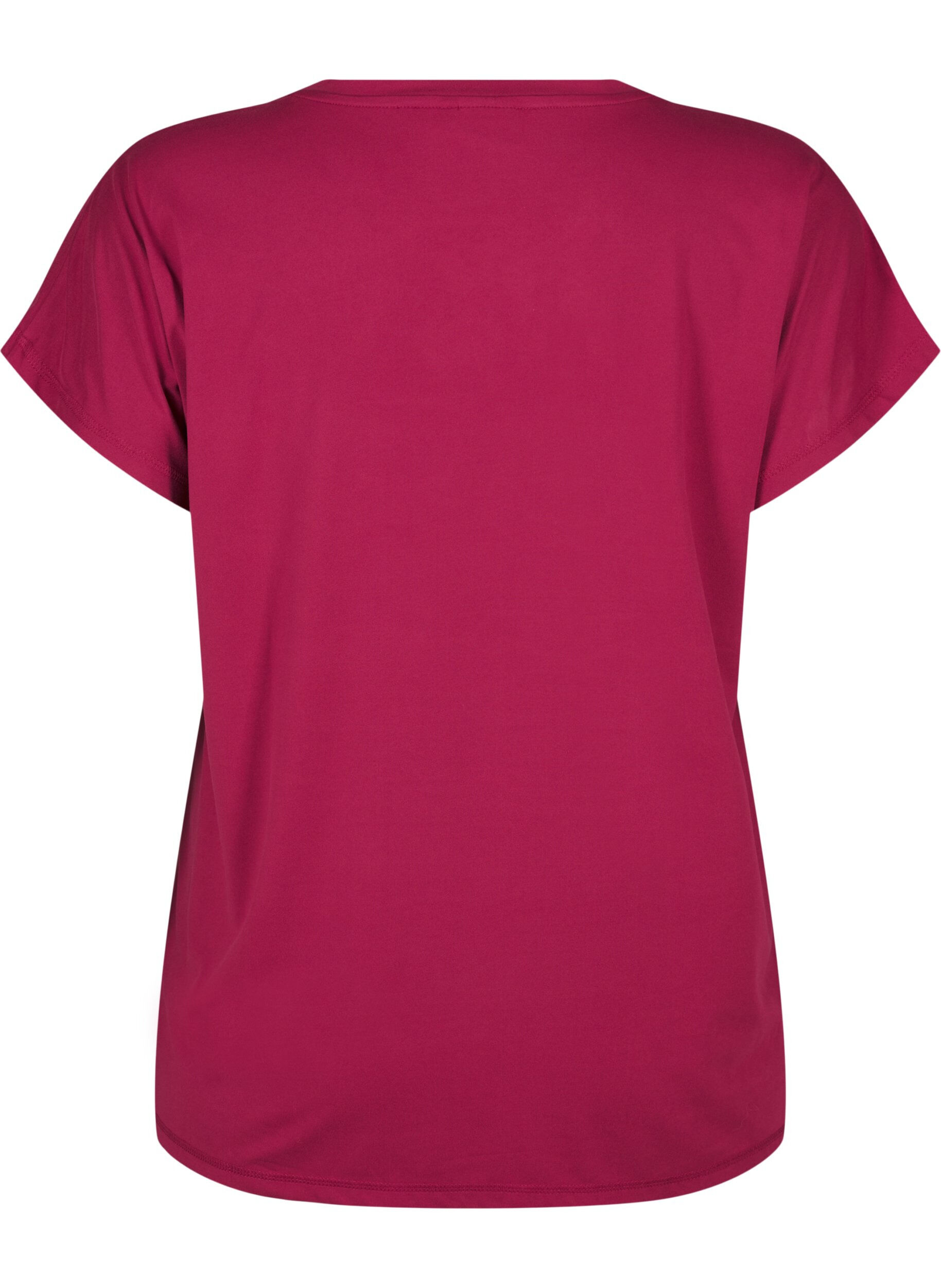 Zizzifashion Solid-coloured workout T-shirt, Red, Packshot image number 1