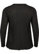 Blouse with eyelet pattern and long sleeves, Black, Packshot image number 1