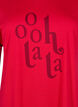 Short sleeve nightgown with text print, Red, Packshot image number 2
