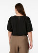 Viscose blouse with 1/2 sleeves, Black, Model image number 2