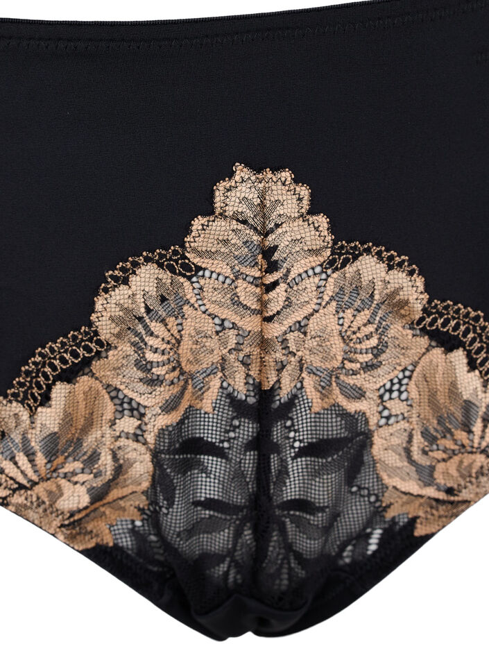 Tai briefs with lace, Black, Packshot image number 2