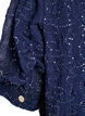 Party blouse with sequins and 1/2 sleeves, Blue, Packshot image number 3