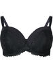 Moulded underwire lace bra, Black, Packshot image number 0