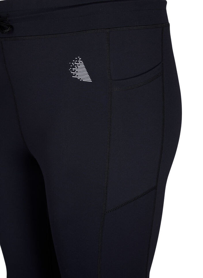 7/8 training tights with pockets, Black, Packshot image number 2