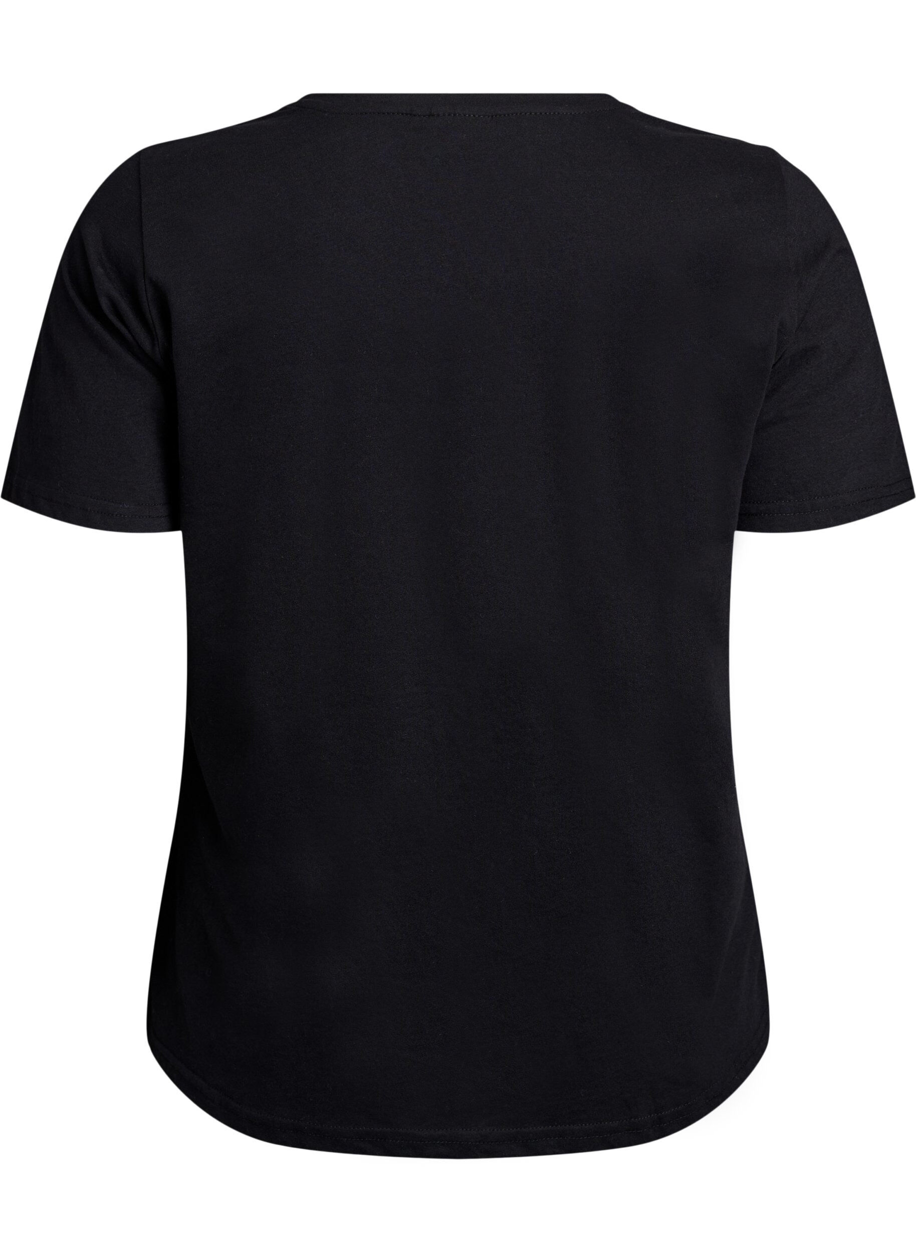 ZizzifashionT-shirt with motif, Black, Packshot image number 1