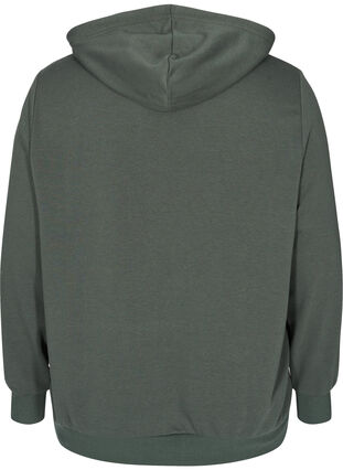 Sweatshirt with hood and pockets, Thyme, Packshot image number 1