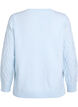 Knit blouse with cable pattern and round neck, Light Blue, Packshot image number 1