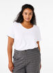 Basic plain cotton t-shirt, White, Model image number 0