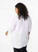 Long viscose shirt with lace detail, Bright White, Model image number 1