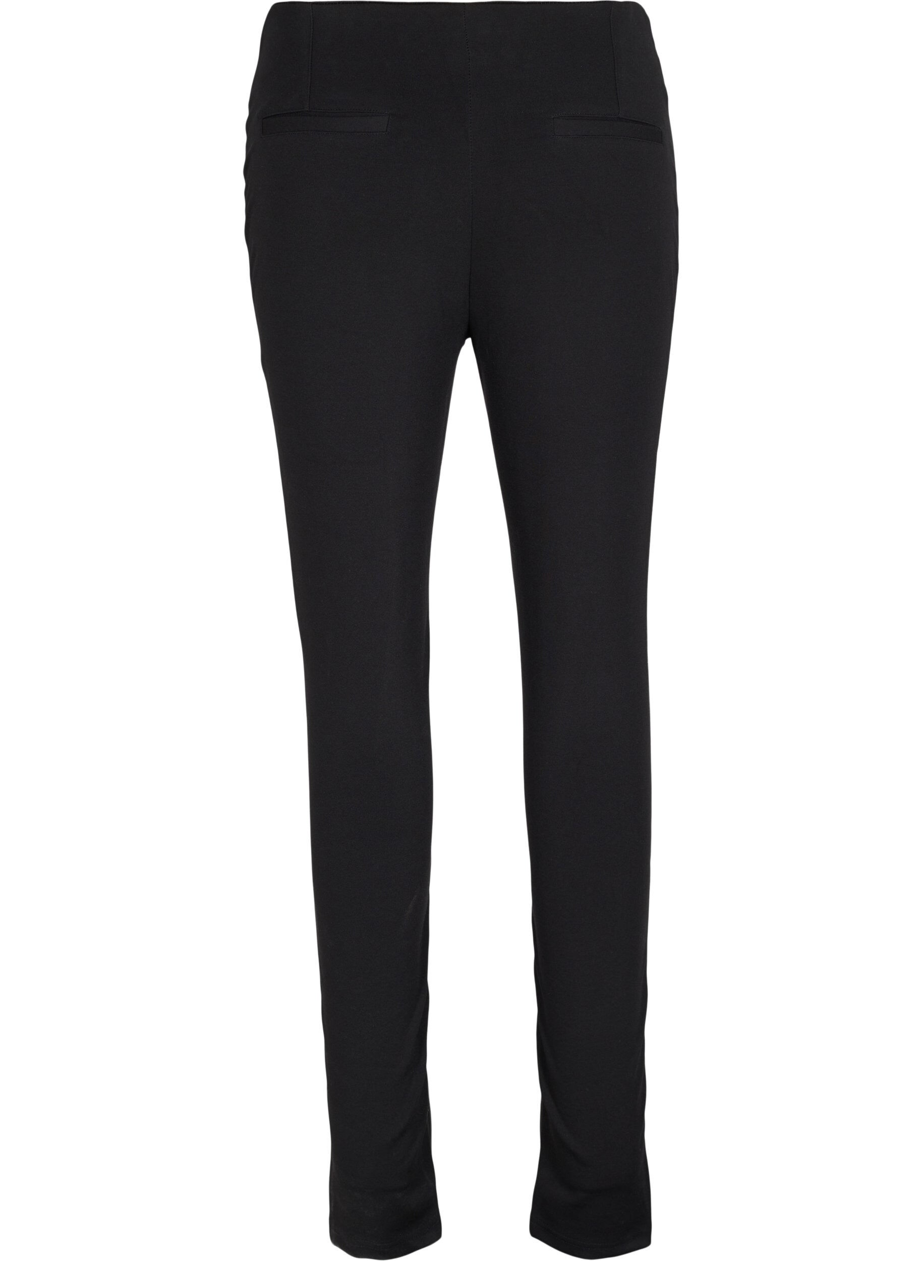 Zizzifashion Leggings with faux leather, Black, Packshot image number 1