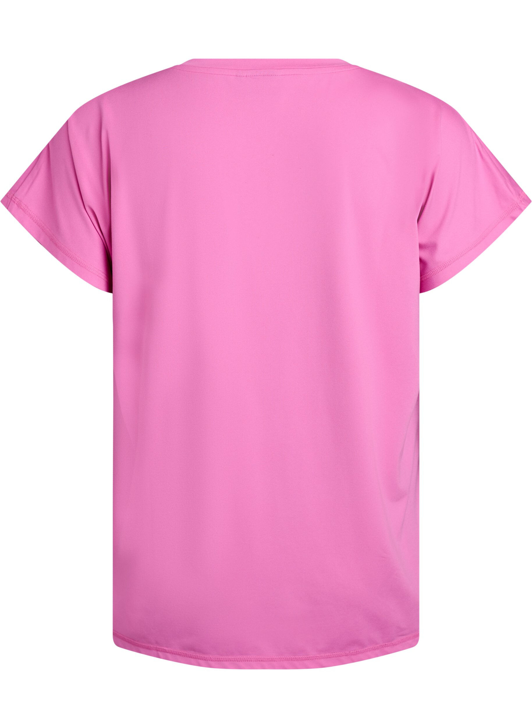 ZizzifashionLoose training t-shirt with v-neck, Pink, Packshot image number 1