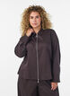 Short shirt with a two-way zip, Brown, Model image number 0