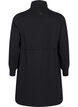 Short sweatshirt dress with a high neck and adjustable waist, Black, Packshot image number 1