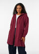 Long hooded cardigan with zipper, Red, Model image number 0