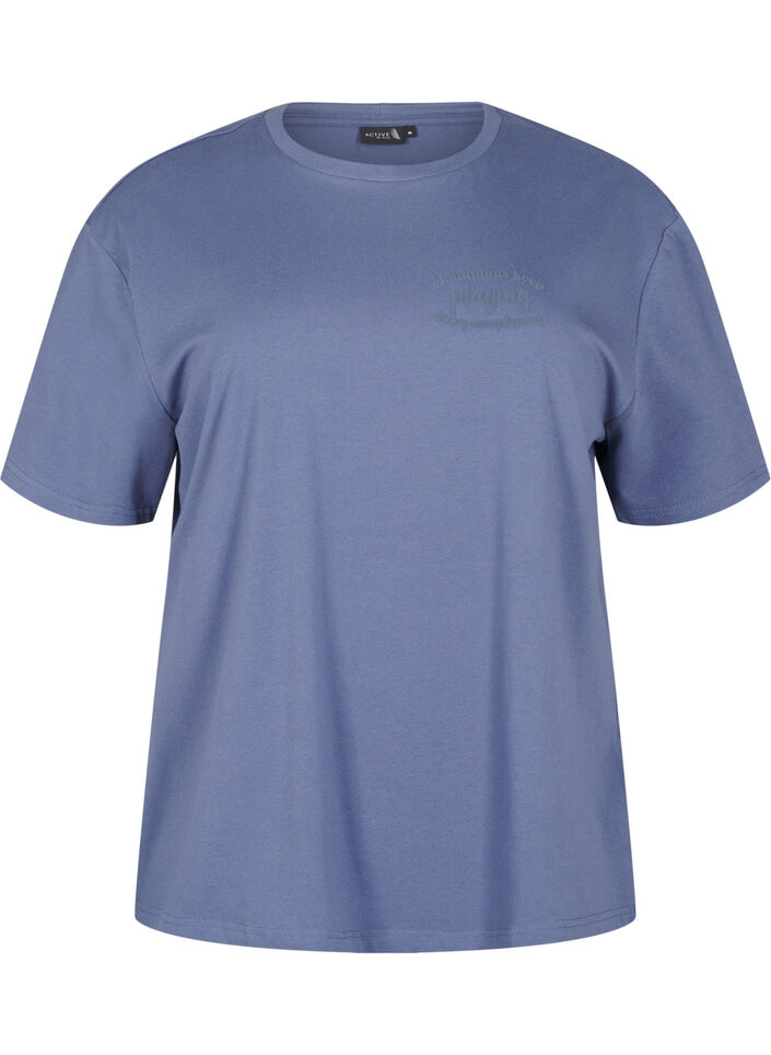 Sporty T-shirt in organic cotton, , Packshot image number 0