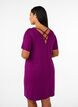 Short sleeve viscose nightgown with back detail, Purple, Model image number 2