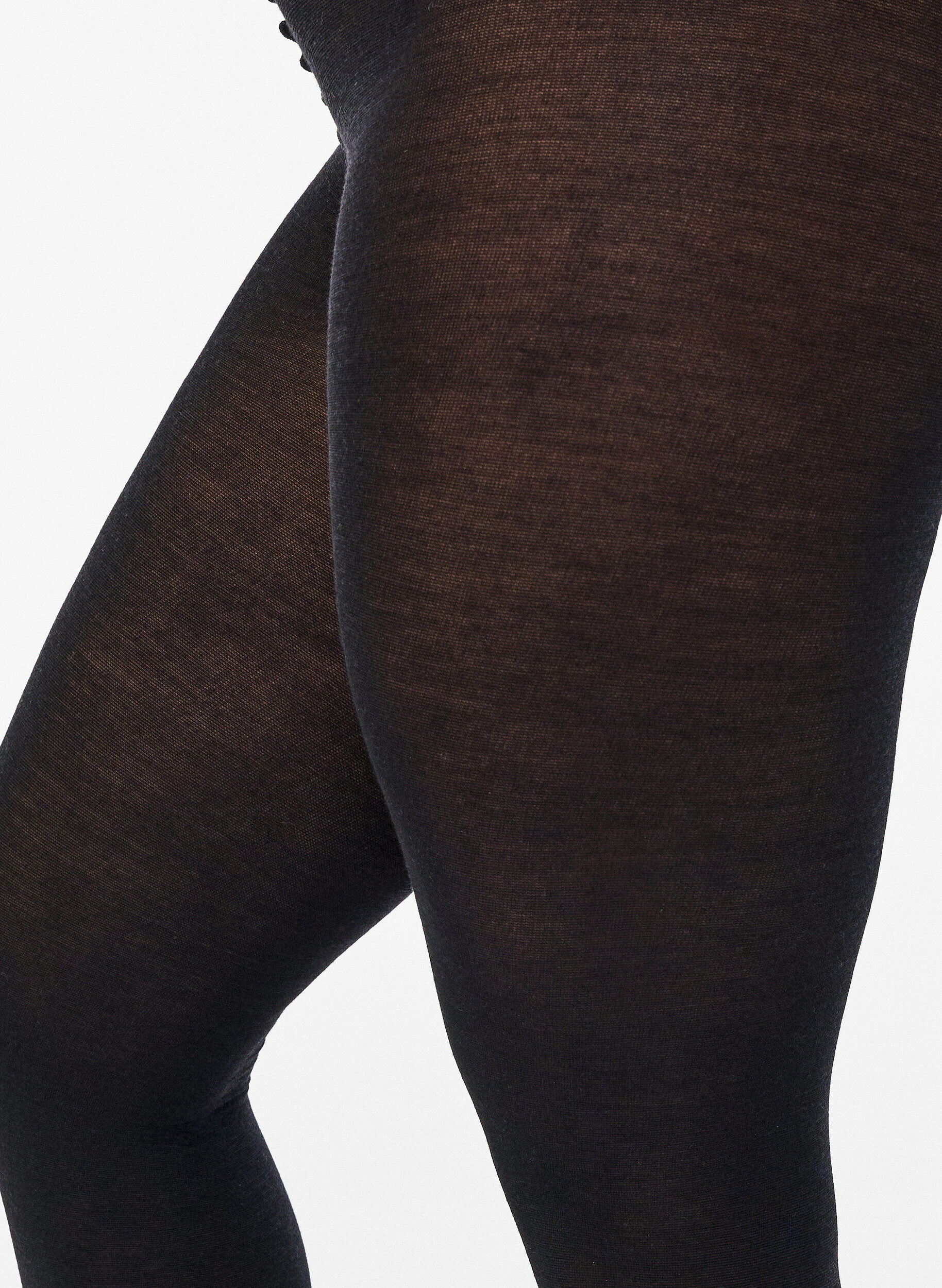 Zizzifashion Woollen tights, Black, Model image number 2