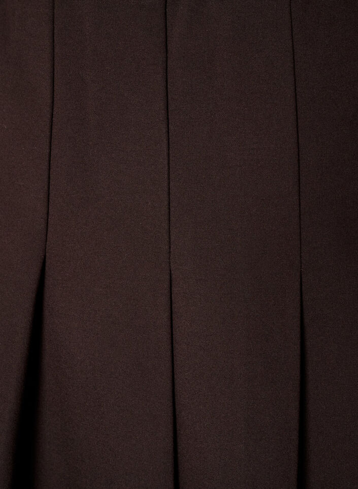 Short pleated skirt with elasticated waist, Brown, Packshot image number 2