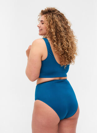 High-waisted bikini bottoms, Ink Blue, Model image number 1