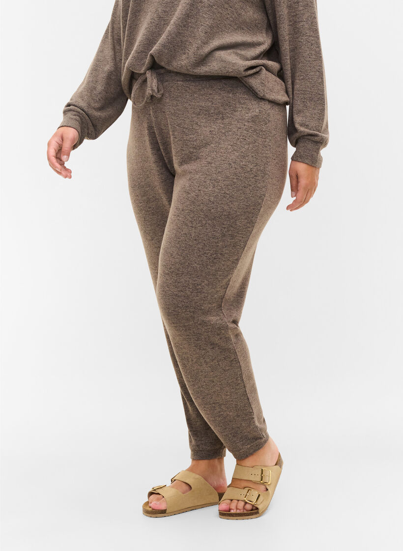 Loose trousers in a viscose blend, Falcon Melange, Model image number 2